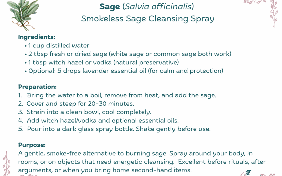 Smokeless Sage Cleansing Spray