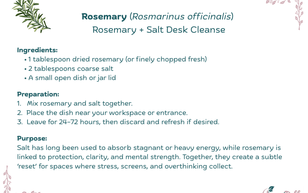 Rosemary + Salt Desk Cleanse