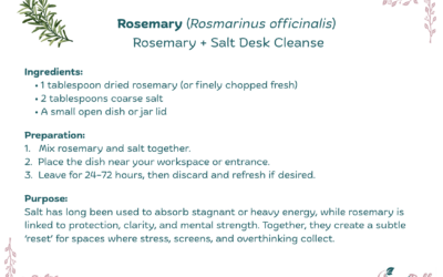Rosemary + Salt Desk Cleanse