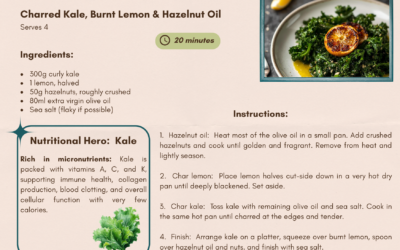 Charred Kale, Burnt Lemon & Hazelnut Oil