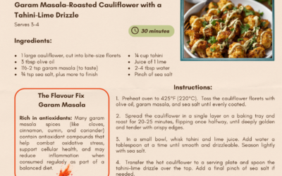 Garam Masala-Roasted Cauliflower with Tahini-Lime Drizzle