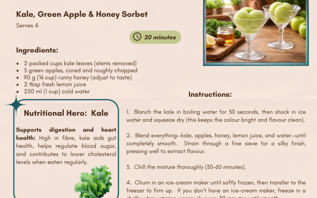 Kale, Green Apple & Honey Sorbet