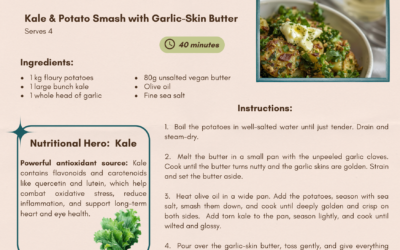 Kale & Potato Smash with Garlic-Skin Butter