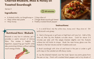 Charred Rhubarb, Miso & Honey on Toasted Sourdough