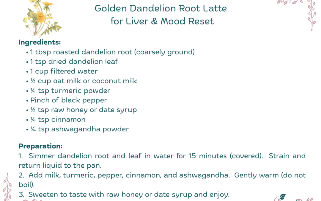 Golden Dandelion Root Latte for Liver & Mood Reset