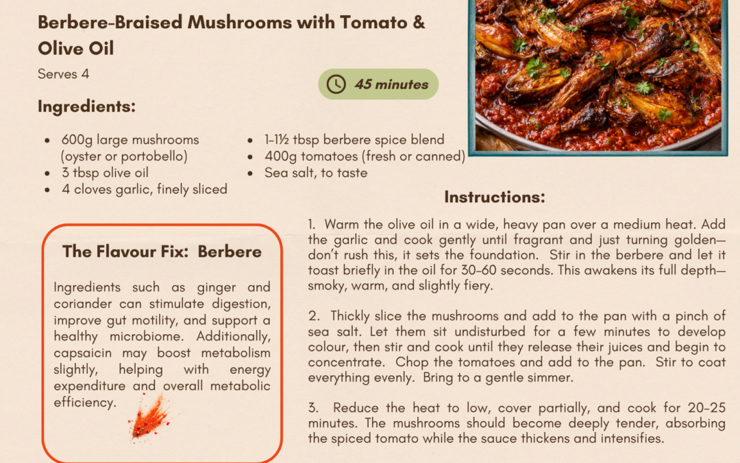 Berbere-Braised Mushrooms with Tomato & Olive Oil