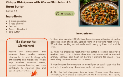 Crispy Chickpeas with Warm Chimichurri & Burnt Butter