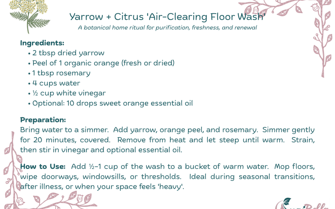 Yarrow + Citrus ‘Air-Clearing Floor Wash’