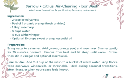 Yarrow + Citrus ‘Air-Clearing Floor Wash’